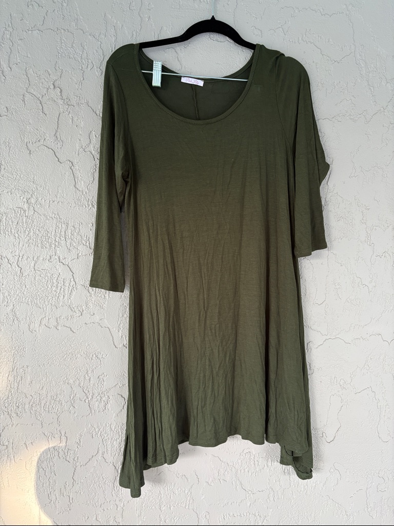 Pink Lily Olive Green Casual Dress
